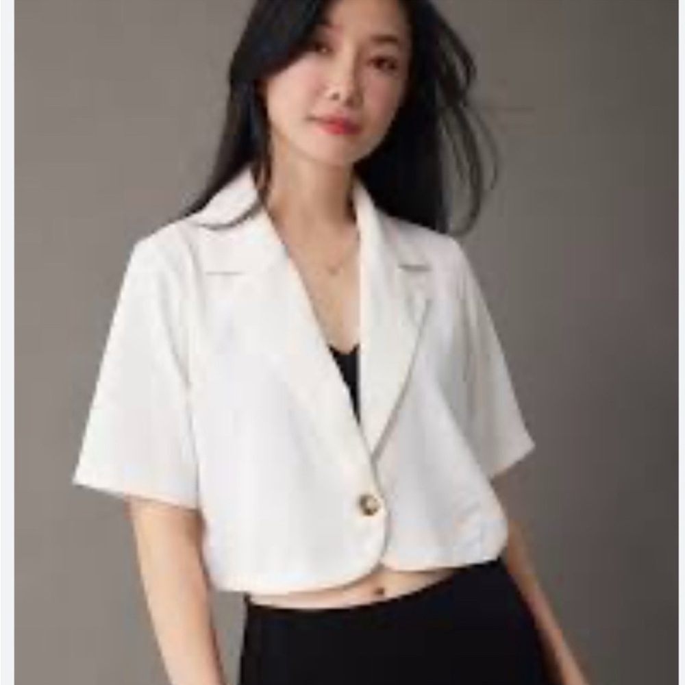 Sophie Rue White Cropped Jacket